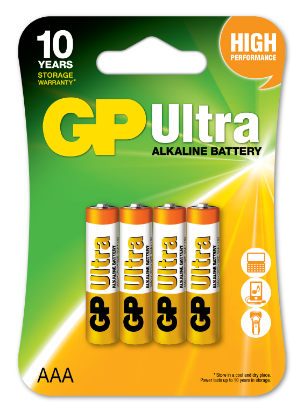 GP G-Tech LR03 AAA Boy Ultra Alkalin İnce Kalem Pil 4'lü Paket GP24AUMB-U4 resmi