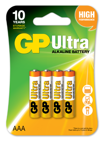 GP G-Tech LR03 AAA Boy Ultra Alkalin İnce Kalem Pil 4'lü Paket GP24AUMB-U4 resmi