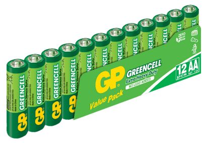 GP Greencel R6 AA Boy Çinko Kalem Pil 12'li Paket GP15G-VS12 resmi