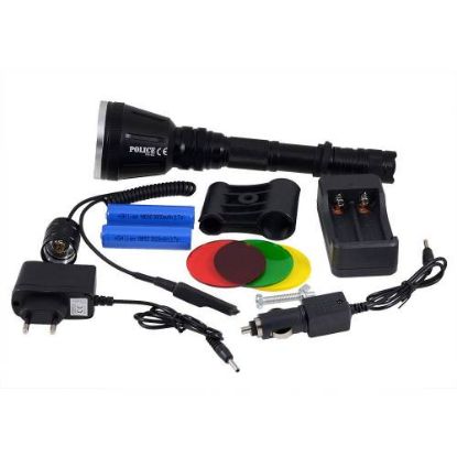 Polıce PS-93 T6 Led Tüfek Aparatlı Şarj Edilebilir(3 Renkli Cam) resmi