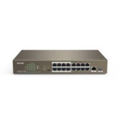 Tenda TEF1118P-16-150W 16 Port Poe+ 10/100 Switch Çelik Kasa Rack Mount resmi