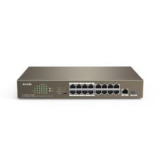 Tenda TEF1118P-16-150W 16 Port Poe+ 10/100 Switch Çelik Kasa Rack Mount resmi