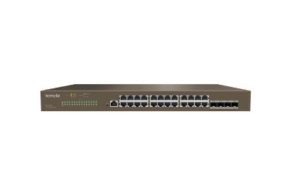 Tenda TEG5328F 24 Port 10/100/1000 Switch 4 Port SFP Yönetilebilir L2 Çelik Kasa Rack Mount resmi