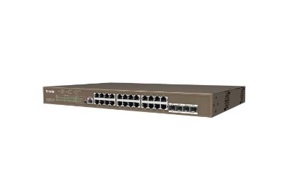 Tenda TEG5328P-24-410W 24 Port Poe+ 10/100/1000 Switch 4 Port SFP L3 Çelik Kasa Rack Mount resmi