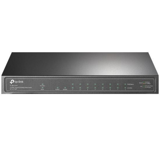 Tp-Link TL-SG1210P 8 Port 10/100/1000 Poe+ Switch 1 Port SFP Çelik Kasa Rack Mount resmi