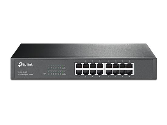 Tp-Link TL-SG1016D 16 Port 10/100/1000 Mbps Switch Çelik Kasa Rack Mount resmi
