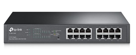 Tp-Link TL-SG1016PE 8 Port Poe+ 16 Port 10/100/1000 Mbps Switch Çelik Kasa Rack Mount resmi