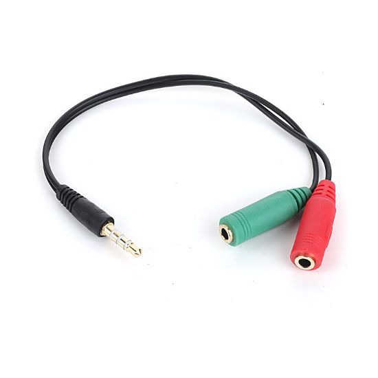 Dark DK-CB-AUC01 2x3.5mm Stereo Dişi - 4pin 3.5mm Stereo Erkek Y Kablo resmi