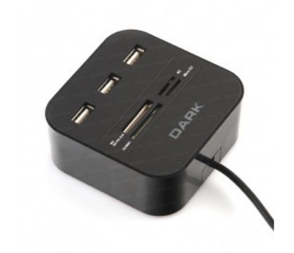 Dark UCR202 USB MicroSD/SD/MMC/M2/MS PRO DUO Kart Okuyuculu USB Çoklayıcı resmi