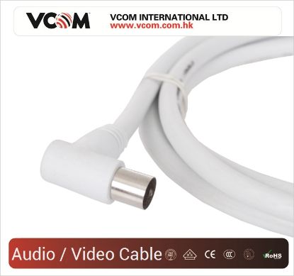 Vcom CV601R 1.5mt Analog Beyaz Tv Kablosu resmi