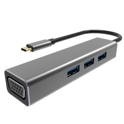 Vcom DH319 Type-C To Usb 3.0*3 Vga Çevirici resmi