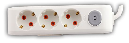 Viko Multı-Let Vm31ANH 3lü 1mt Anahtarlı Çocuk Korumalı Priz (90117301) resmi