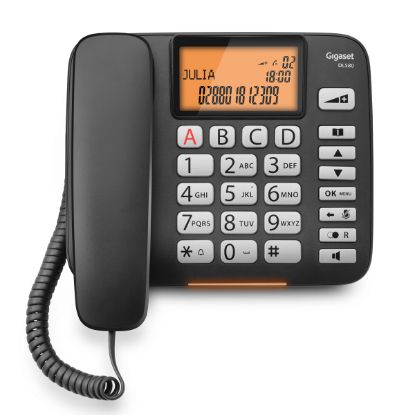 Gigaset DL580 Siyah Ekranlı Masa Üstü Telefon Caller ID Handsfree   resmi
