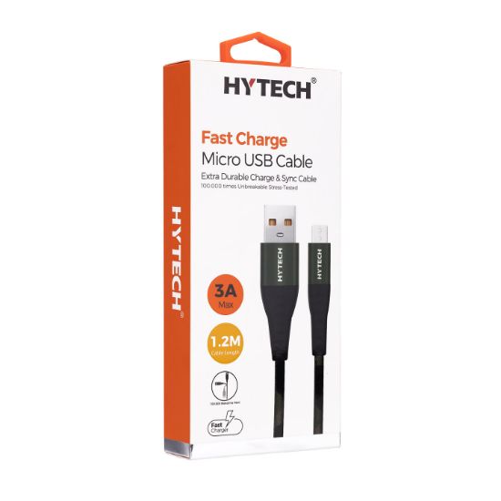 Hytech HY-X275 1.2M 3A Micro Usb Kamuflaj Desenli Kılıflı Yeşil Data + Sarj Kablosu resmi