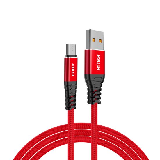 Hytech HY-X210 3A Micro Usb 1m Kırmızı Data + Sarj Kablosu resmi