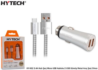 Hytech HY-X62 3.4A Hızlı Şarj Micro USB Kablolu 2  resmi