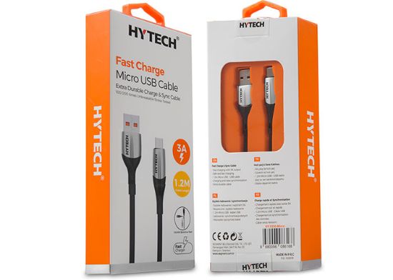 Hytech HY-X250 3A Micro Usb 1,2m Gold Data + Sarj Kablosu resmi