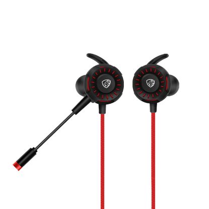 Hytech HY-GK1 3,5 Oyuncu Esnek Mikrofonlu Kırmızı Kulakiçi Kulaklık resmi