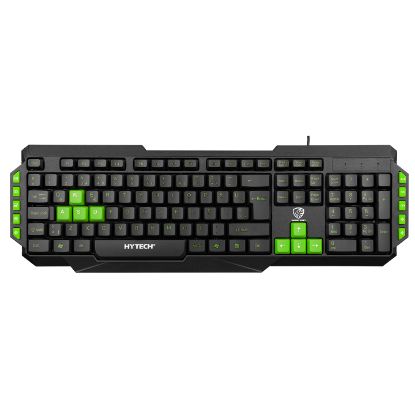 Hytech HYK-46 GAMY Siyah USB Yeşil Tuşlu Q Gaming Oyuncu Klavyesi resmi