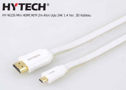 Hytech HY-W235 2mt Mini Hdmi Erkek To Hdmi Erkek 24k 1.4 Versiyon 3d Kablo resmi