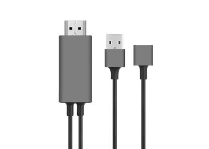 Hytech HY-XO51 Siyah/Gri USB-F to HDMI 1m Mobil Telefon Uyumlu Kablo resmi