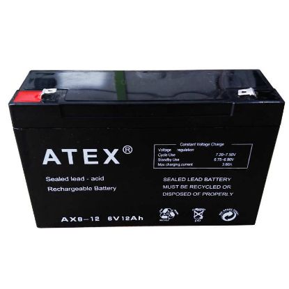 Atex AX-6V 12AH Bakımsız Kuru Akü  resmi
