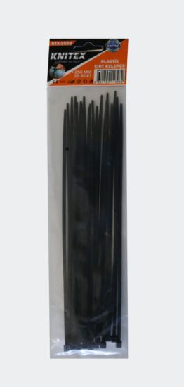 Knitex Ktx-2559 3.6x250 mm 25li Paket Siyah Plastik Kelepçe resmi