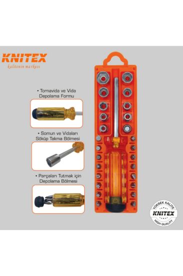 Knitex Ktx-034 28 Parça Tornavida Ve Lokma Seti  resmi