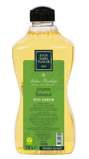 Eyüp Sabri Tuncer 1,5lt Çeşme Limonu Sıvı Sabun Doğal Zeytinyağlı resmi