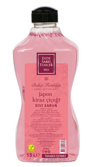 Eyüp Sabri Tuncer 1,5lt Japon Kiraz Çiçeği  Sıvı Sabun Doğal Zeytinyağlı resmi