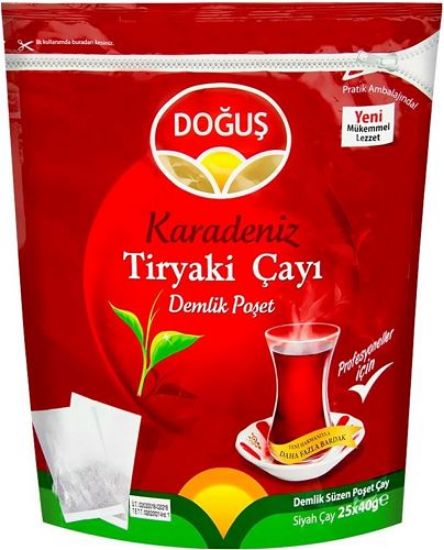 Doğuş Karadeniz Tiryaki Demlik Poşet Çay 25x40 gr resmi