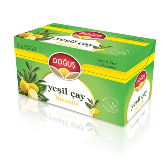 Doğuş Yeşil Çay Limonlu Poşet Çay 20x1.75 GR resmi