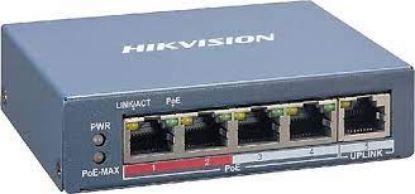 Hikvision DS-3E1105P-EI 4 PORT 10/100 4 PORT POE+ 65W Yönetilemez Switch  resmi