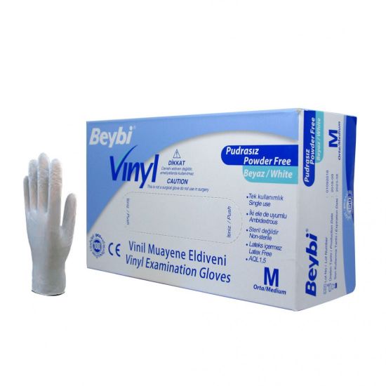 Beybi Vinill Eldiven Pudrasız Medium  resmi