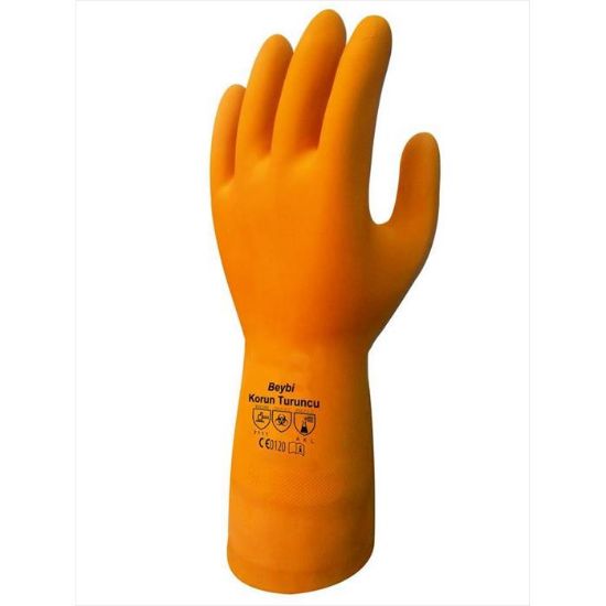 Beybi NTL-33 10 Beden 10lu Korun Yeşil Nitril Kimyasal Eldiven  resmi