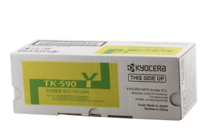 Kyocera TK-590Y Yellow Sarı Orjinal Fotokopi Toneri FS-C2016/2026/2126/2526/2626 M6026/6526 5.00 resmi