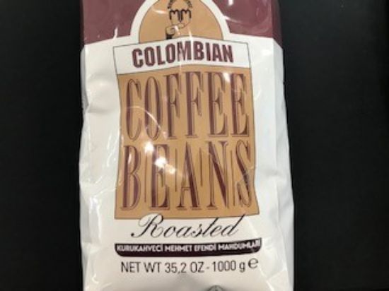 Mehmet Efendi Colombian 1000gr Çekirdek Kahve (Roasted) Net WT 35,2 OZ  resmi