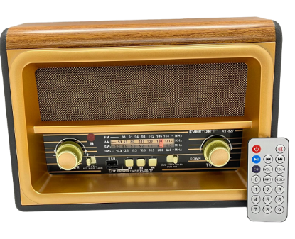Everton RT-827 Bluetooth-USB-SD-FM Şarjlı Nostaljik Radyo (Solar Güneş Panelli)  resmi