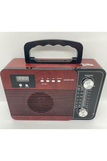 Everton RT-351 Bluetooth-USB-SD-FM-AUX-TF Şarjlı Nostaljik Radyo resmi
