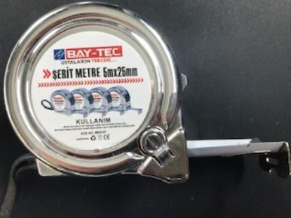 Bay-Tec Mk4147 5Mt 25MM Krom Şerit Metre  resmi