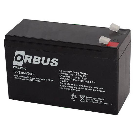 Orbus Orb-12v 9Ah Bakımsız Kuru Akü 150*65*90mm 2,6kg resmi