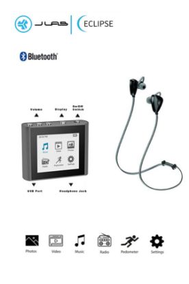 Eclipse Fit Clip Siyah Radyo Plus Bluetooth Kulaklık Hediyeli 8gb Hafıza Dijital Mp3 Micro Sd Giriş  resmi