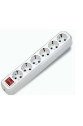 Almera 6lı Anahtarlı Topraklı Klemensli Priz (9160200) resmi