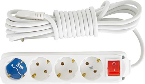 Almera 4lü Anahtarlı 3mt Topraklı Priz (9200203) resmi