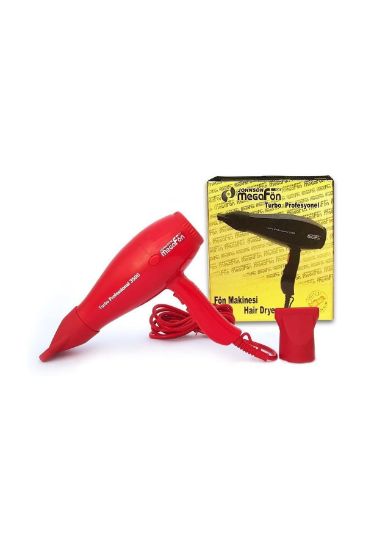 Johnson Megafön Kırmızı 3500 Profesyonel Turbo 2400 W Saç Kurutma Makinesi  resmi