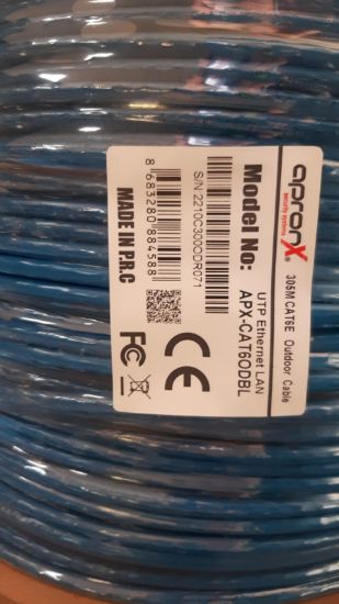 Apronx Cat6 23AWG 305Mt Outdoor 0,57mm Mavi Utp Kablo  resmi