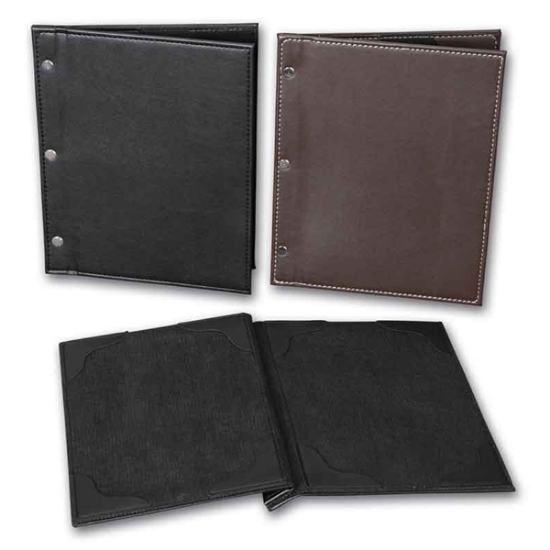 2K Menü Kabı Suni Deri Vidalı 18x23 Kahverengi 4044K resmi