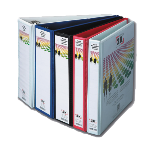 2K Sunum Klasörü Cepli 4 Halkalı 50 MM Beyaz 05-4D-B resmi