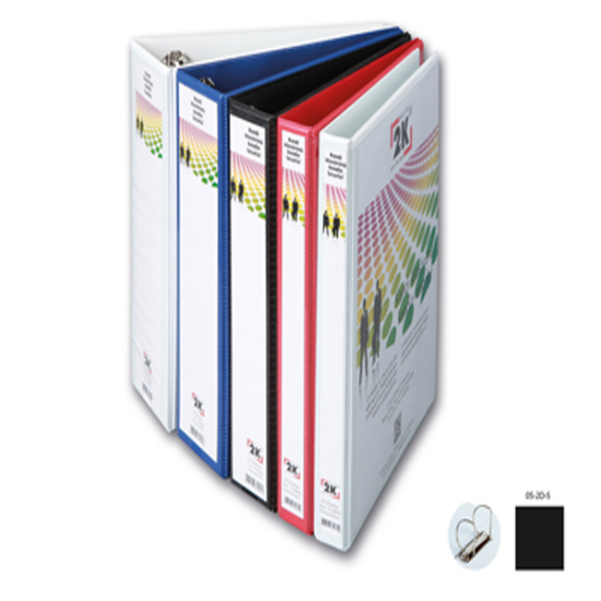 2K Sunum Klasörü Cepli 2 Halkalı 50 MM Siyah 05-2D-S resmi