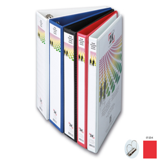 2K Sunum Klasörü Cepli 2 Halkalı 70 MM Kırmızı 07-2D-K resmi